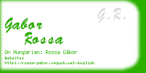gabor rossa business card